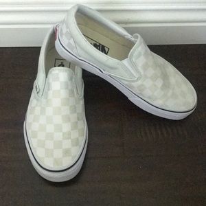 light grey checkered vans